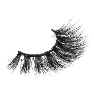 China Silk Mink Strip Curly Eyelashes And Faux Silk Box Long Natural Fluffy Fake Lashes Wholesale Natural Soft for sale