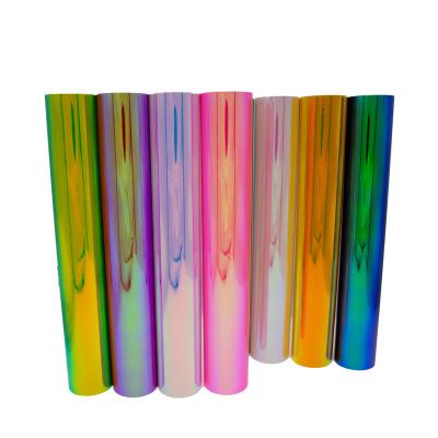 China PVC Rainbow Vinyl Craft Vinyl Hologram Hologram Stickers Holographic Adhesive Sign Rolls DIY Rolls Holographic Vinyl for sale