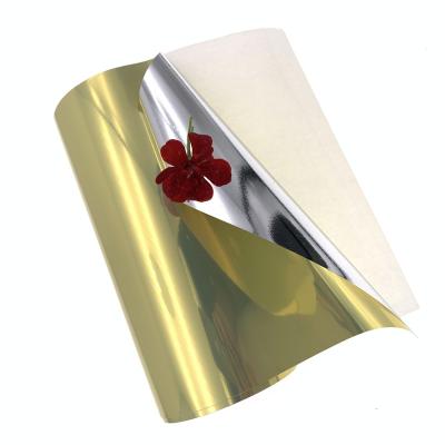 China 8.5*11inch Waterproof Glossy Self-adhesive PET Size Gold Label Waterproof Paper Sticker For Inkjet Printer for sale