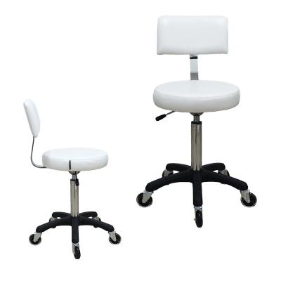 China Silla de poliéster blanco con respaldo estilo taburete de barra Accesorios con cojín de asiento de 75 mm de espesor en venta