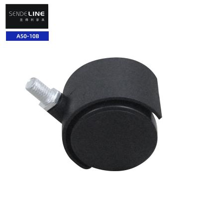 Cina 50 mm universale nero di nylon sedile da ufficio Casters avvitamento a filo di montaggio con funzione di freno/senza funzione di freno in vendita