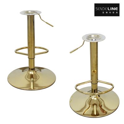 China Titanium Gold Color Adjustable Bar Stool Accessories With Pipe Welding for sale