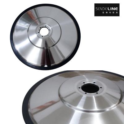 China Sturdy Chrome brushed 580mm Diameter Barber Chair Base Weighing 4.8kg/Sets for sale