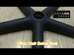 Black White Nylon Five Star Office Chair Swivel Base With 360 Degree Rotation