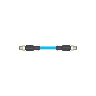 China Wholesale Price Automotive LAN Cable D Coding Ethernet RJ45 Plug CAT5E cat6 UTP Plug To 4pin M8 D Code Connector Cable for sale