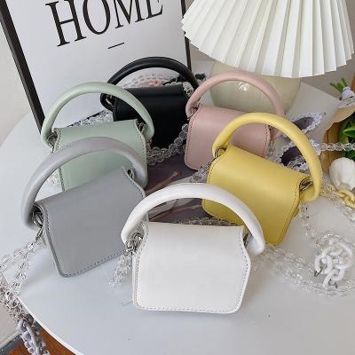 China High Quality Hot Wholesale Fashion Ladies Small Women's Mini Crossbody Chain Hand Bag Women's PU Leather Purses For Girls for sale