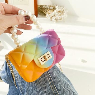 China 2021 Small Children's High Quality Popular Colorful Handbag Chain Cross - Lady Wholesale Handbag Mini Cute Kids Body Purses Women Bags For Girls for sale