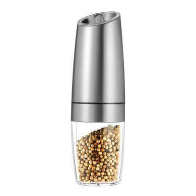 China Electric Automatic Grain Stored Salt and Pepper Grinder LED Light Pepper Spice Mills Kitchen Tools for sale