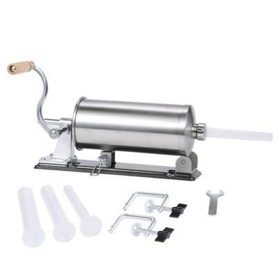 China Sustainable Horizontal 3kg Sausage Maker Meat Stuffer Stainless Steel Sausage Maker For Kitchen for sale