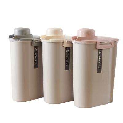 China Sustainable Plastic Food Storage Canister Rice Container Food Storage Container for sale