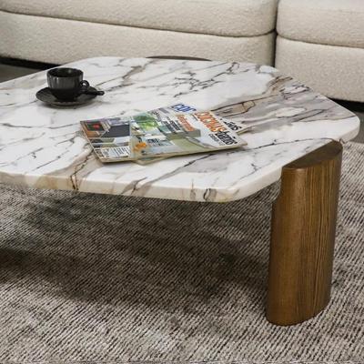 China New Design Northern Europe Marble Tea Table Combination Round Creative Living Room Tea Table Design Stainless Steel Tea Table Furniture for sale