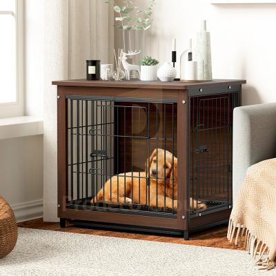 China 2022 New Design Breathable Large Modern Luxury Wooden Dog Crate Set For Large Dogs for sale