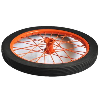 China 20 Inch Spoke Semi-pneumatic Solid Rubber Trailer Wheel Decorative Wheels en venta