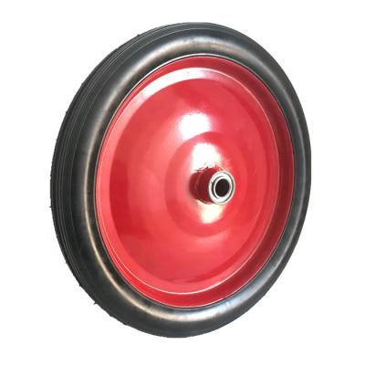 Chine Semi-pneumatic Semi-pneumatic Rubber Coated Wheel 14x1.75 Solid Rubber Wheel For Trolley à vendre