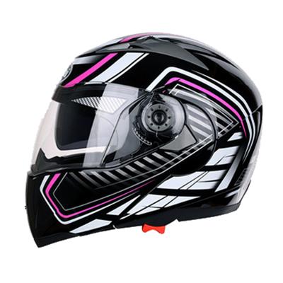 China Flip Up Helmet Modular Dual Lens Motocross Helmet Motocross Helmet Motorbike Casco Moto Full Face Helmets for sale