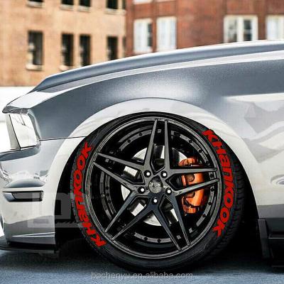 China Customized Universal Waterproof Custom English Letter A-Z0-9 Wheel Decoration DIY Tire Tire Lettering Sticker For Car for sale