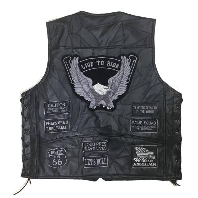 China Plus Size Plus Size Motorcycle Vest Vintage Retro Streetwear Leather Jackets Leather Vest Sleeveless Knight Biker For Men for sale