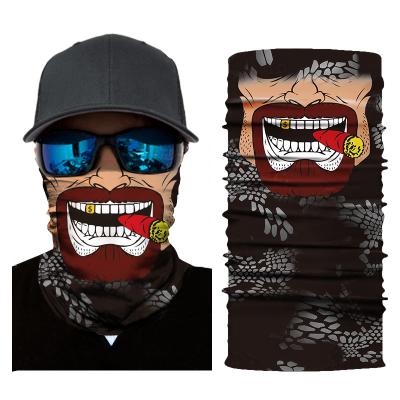 China Wholesale Seamless Quikly Breathable Dry Neck Anti-UV Polish Multifunctional Custom Tubular Recycling Skull protectiveBandanas for sale