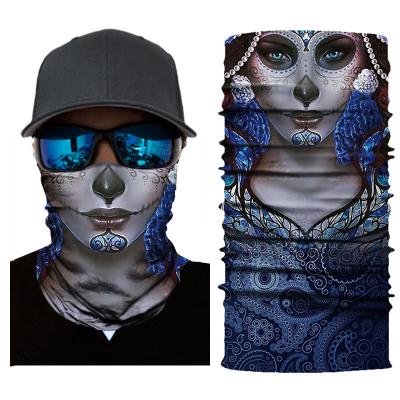 China Wholesale Custom Seamless Breathable Anti-UV Neck Polish Quikly Dry Skull Multifunctional Tubular Recycling Bandanas for sale