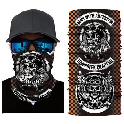 China Tube Anti-UV Face Mask Skull Windproof Neck Polishes Motorcycle Skull Mask Recycling Tactical Seamless Riding Bandanas for sale