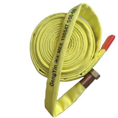 China 2.5 inch PVC lined fire hose agricultural irrigation pipe canvas pipe for sale