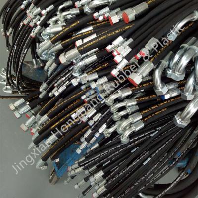 China High-pressure steel wire braided rubber hose assembly customized Hydraulic hose by customers en venta