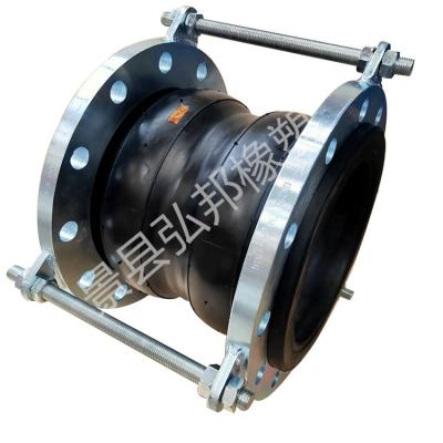 China Flexible rubber joints Flexible rubber joints High quality flange type bellows Flexible EPDM two-ball rubber expansion joints for sale