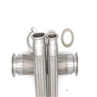 China Stainless steel 304 316 321 bellows corrugated braided metal hose for sale