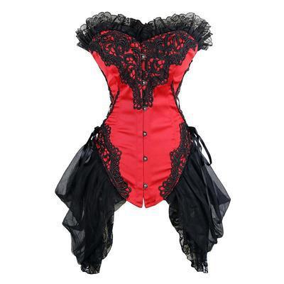 China Vintage Antibacterial Corsets Lace Up Mesh Steampunk Underbust Corset Chest Ladies Gothic Corsets Sexy Binder for sale