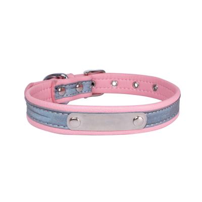 China Viable Reflective Popular Colorful Adjustable Pet Collars Kitten Cat Collar PU Leather Neck Strap Safe For Soft Dogs Pet Supplies for sale