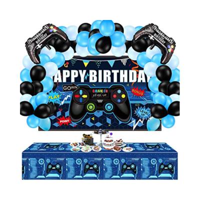 China Wholesale Party Video Game Theme Birthday Party Decoration Game On Balloon Cake Topper Set For Boy Party Colorful Supplies for sale