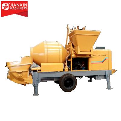 China Construction Engineering Diesel Small Trailer 15m3/h Concrete Mixing And Pumping Machine For Sale for sale