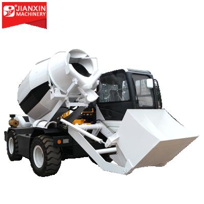 China Construction Material Stores 3m3 Self Loading Concrete Mixer Truck In Stock for sale