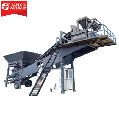 China Construction worksÂ   mobile type 25m3 arid plant for concrete mixing at horizontal cement silo for sale