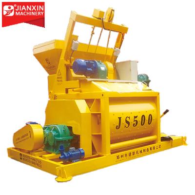 China All factory price 500L industrial and civil concrete projects 30years construction concrete mixer JS500 for sale