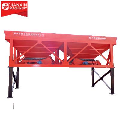 China 2/3 bins automatic concrete batching small pld 800 48m3/h hopper material hopper loader belt conveyor or 800 L for sale