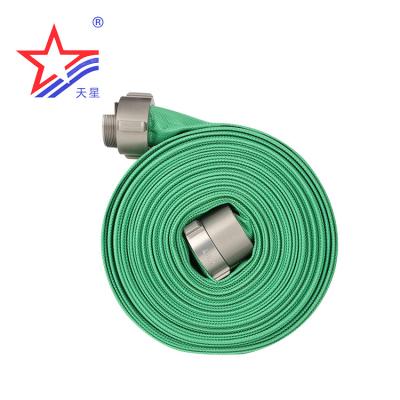 China Used on green color jacket 10 helm fire hose of /mines/transportation etc. 50mm of trusses /oil rigs with NH coupling for sale