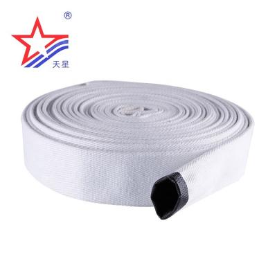 China 100%polyester staple or polyester short-fiber fire fighting equipment fire hose, PVC /TPU/Rubber lined fire hose reel for use, double fire hose jacket canvas for sale