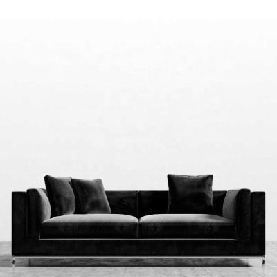 China Other Sectional Living Room Furniture Set Sofa Italian Sofa Luxury Black Modular Sofa for sale