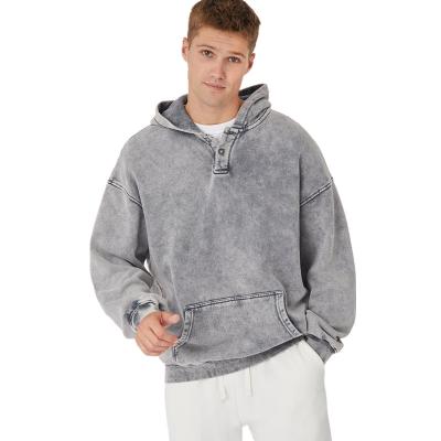 China Wholesale Custom High Quality Hooded Pocket Men's Casual Hoodies Breathable Logo Print Washed Oversize Hoodie for sale