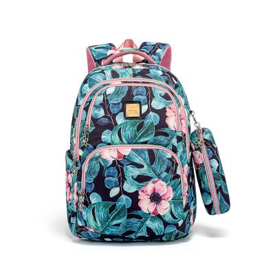 China Waterproof Flower Children School Schoolbag Backpack Mochila Waterproof Backpack With Pencil Box for sale