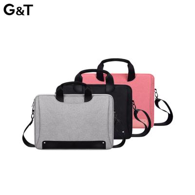 China Portable G&T 2021 branded hot sale laptop shoulder mac computer messenger bag for women and men for sale