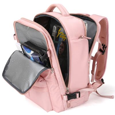 China With USB G&T Computer Smart Backpack For Traveling Ladies Business Pink CAN FIT 15.6” Fashion Oxford Travel Backpack Female 25L Plain for sale