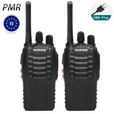 China Cb Radio 2PCS Baofeng BF-88E PMR446 With USB Charger 16CH 3km Long Range 0.5W/2W Power Upgrade BF-888S European Walkie Talkie for sale