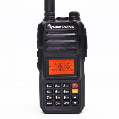 China Quansheng Plastic TG-UV2 PLUS High Power 10W 5 Bands 136-174MHz/Police 350-390MH/400-470MHz 4000mAh 10KM Long Range 200CH Walkie Talkie for sale