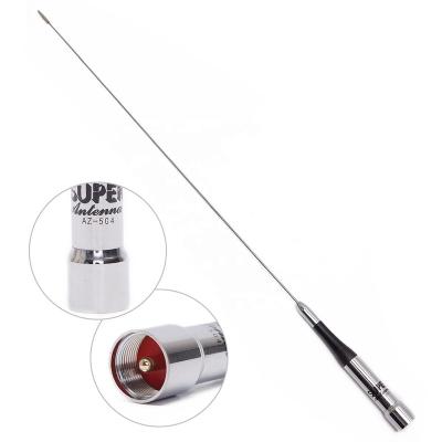 China AZ-504 Crop Stainless Steel UHF/VHF Dual Band Powerful 144/430MHz 2.15/3.0dBi Antenna for BJ-318 TYT QYT KT-8900D 17.8mm (Diameter) for sale