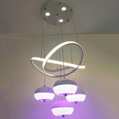 China Modern Creative Home Decoration Hanging Light Aluminum And Acrylic RGB LED Strip Light for sale