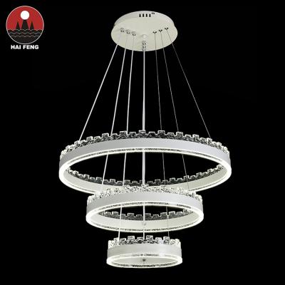 China Hall Hardware Acrylic European Design Luxury White Led Pendant Lamp Modern Exhibition Light for sale