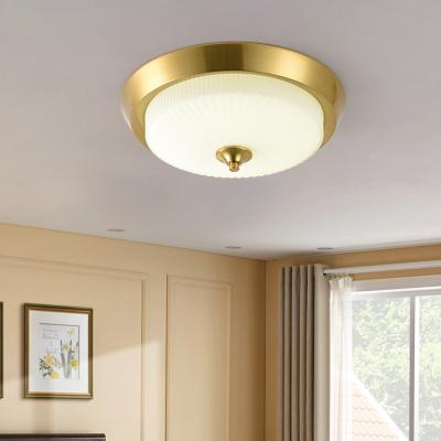 China Vintage Simple Decoration Outdoor Mounted Home Lighting Modern Design Gold Round Led Ceiling Light for sale