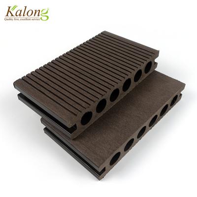 China Eco - Friendly Exterior Wood Plastic Composite Decking Coextrusion Processing for sale